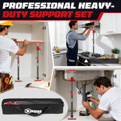 XINQIAO Cabinet Jacks for Installing Cabinets, Heavy Duty Third Hand Tools Adjustable Support Pole from 23.6 IN to 45.3 IN, 4 PCS - size: 23.6"-45.3" 4PC