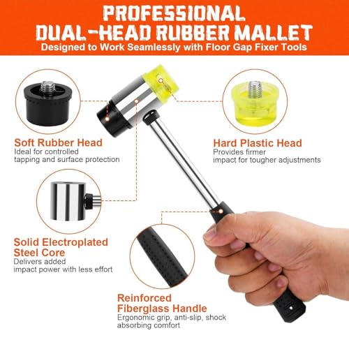 Heavy-Duty Vinyl Click Flooring Gap Repair Tool Set