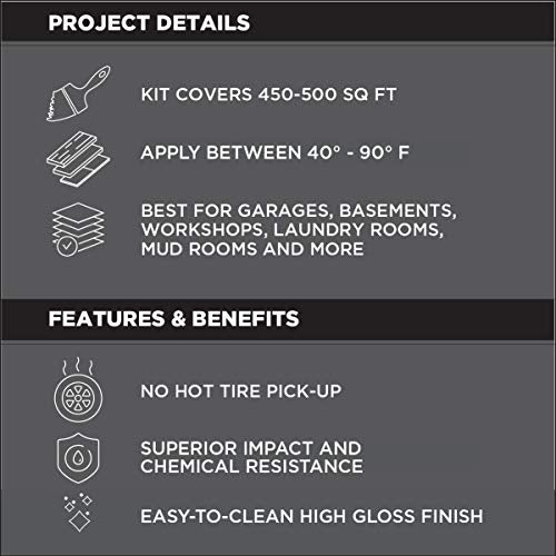 Rust-Oleum RockSolid Garage Floor Coating Kit, Tan, 2.5 Car Kit - color: Tan, size: 1 Count (Pack of 1)