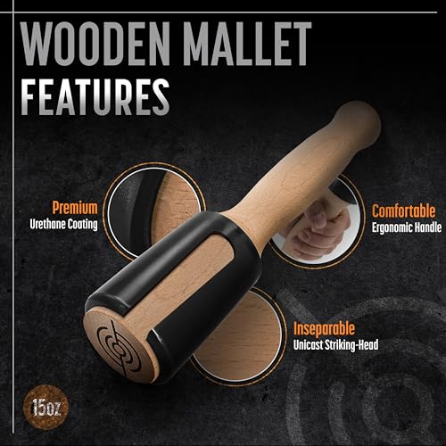 Schaaf Wood Carving Tools 15 oz Woodworking Mallet for Chisels & Gouges - color: Black