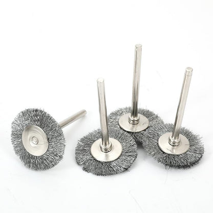 5 pcs of 18 Kinds Wheel Brushes Polishing Buffing Rust Removing Abrasive Cleaning Buff Bit Pen/Bowl/T Shape Nylon/Horsehair/Pig Hair/Wool/Brass/Stainless Steel Wire Total 90 pcs