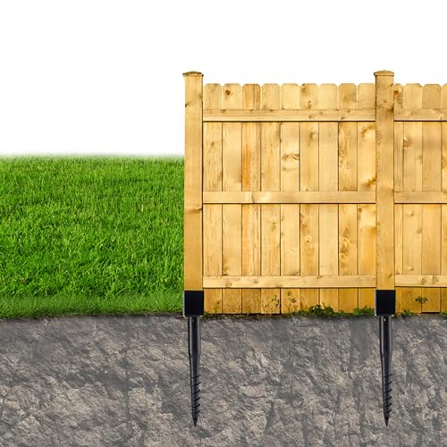 (Set of 4) LADECH Premium No Dig Ground Anchor – DIY Screw in Post Stake – 27 Inch – Fits Standard 4x4 Post (3.5" X 3.5" Inch) – Great for Mailbox Posts and Fence Posts - color: Set of 4