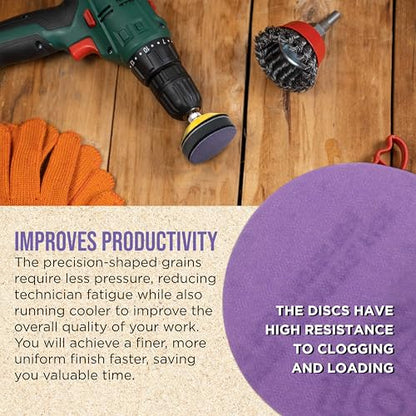Dura-Gold Premium 600 Grit 2" Purple Film Ceramic Sanding Discs, Box of 30 - style: 600 Grit