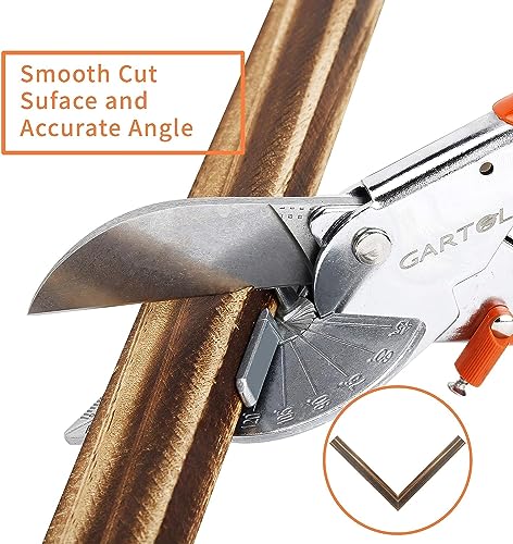 GARTOL 45-135° Adjustable Miter Shears, Quarter Round Cutter for PVC & Trim - size: HD-3101 NB - Shears Without Replacement Blades