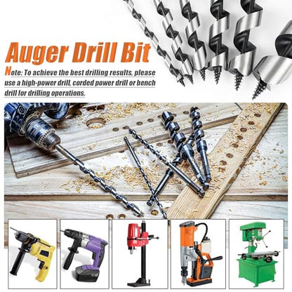 3/8 Inch x 9 Inch Auger Drill Bit for Wood,3/8 Inch Hex Shank - size: 3/8" x 9"