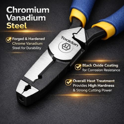 Multi-Function Screw Extractor Pliers for Stripped & Rusted Screws, Blue - color: Blue