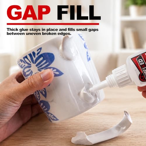 Gap Fill Thick Super Glue 30g Heavy Duty Cyanoacrylate CA Glue for Repairs - size: 1 oz