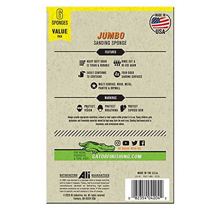 Gator Multi-Surface Sanding Sponge, Extra Fine/Fine Grit - size: Fine/Extra Fine