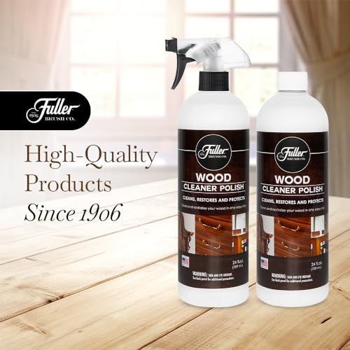 Fuller Brush Wood Polish & Cleaner – Conditions, Shines & Protects Wood Surfaces – Removes Dust, Smudges & Stains – Safe for Furniture, Cabinets, Tables & Trim - (Bottle with Sprayer - Pack of 1)
