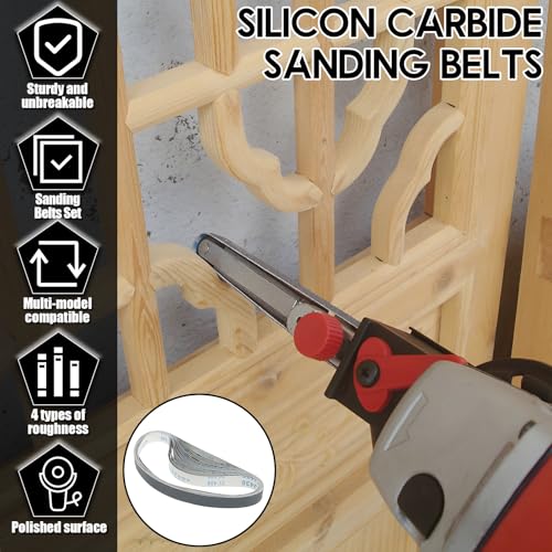 20Pcs 1x30 Inch Sanding Belts, Silicon Carbide Fine Grit Set