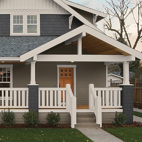 Glidden Total Exterior Paint & Primer All-in-One, Intuitive/Greige, Semi-Gloss, 1 Gallon - color: Intuitive, size: 128 Fl Oz (Pack of 1)