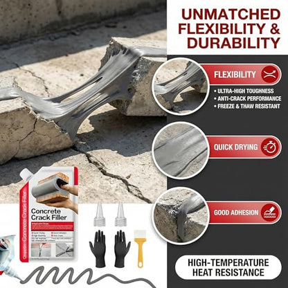 Concrete Crack Filler 4-Pack 4.4LB Grey - style: 4 Pack/ 4.4LB