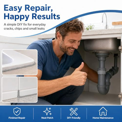 High-Strength Multi-Purpose Repair Clay, Strong Clay Iron Adhesive for Pipe Leaks, Tile Cracks, Wall Holes, Metal, Plastic, Ceramic, Wood, Glass, Kitchen Bathroom Garage DIY Repair, 3.52oz (1, 1) - color: 1