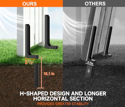Fence Post Repair Kit, Quick Fix Leaning for 4x4/ 6x6 Wood Posts (2-Pack)