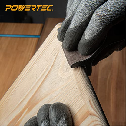 POWERTEC Emery Cloth Sandpaper Roll 120 Grit, 1-1/2" x 10 Yards Emery Cloth Roll Aluminum Oxide Sandpaper for Woodworking, Deburring, Polishing, Automotive, 2PK (49000-P2V) - size: 1-1/2x10, 120 Grit, 2PK