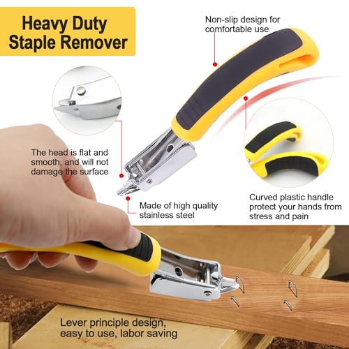 4Pcs Heavy Duty Staple Remover, Upholstery Staple Puller Tool