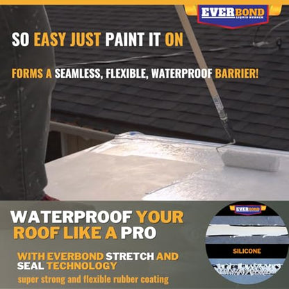 Everbond RV Roof Coating, Solar Reflective RV Roof Sealant, Waterproofing for Campers, Trailers, RVs, White, 3 Gallons - style: 3 gallons