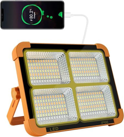 Portable LED Solar Work Light 100W 16500mAh 10000LM - color: Orange