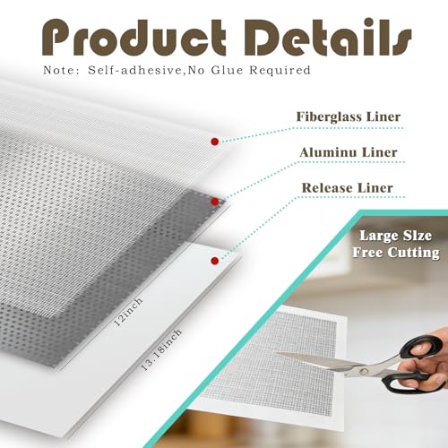 Drywall Repair Kit, 3 Pcs, 12x12in Self-Adhesive Patch with Sandpapers and Scrapers, Quick Fix for Large Holes, Cracks, Ceiling, Bathroom Wall Damage