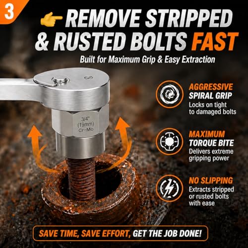 33 PCS Bolt Extractor Set, 3/8" & 1/4" Drive Impact Bolt & Lug Nut Remover - size: 33PCS