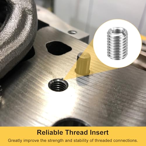 HARFINGTON 6pcs Thread Repair Inserts M12 x 1.75 Male to M8 x 1.25 Female Thread 15mm Long Stainless Steel Reducing Nuts Metric Self Tapping Sleeves Threaded Reducer Industrial Fasteners - size: M12 x 1.75 Male to M8 x 1.25 Female x 15mm
