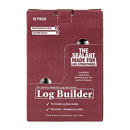 Sashco Log Builder Acrylic Latex Chinking Caulk, 30 oz Cartridge, Tan (Pack of 10)