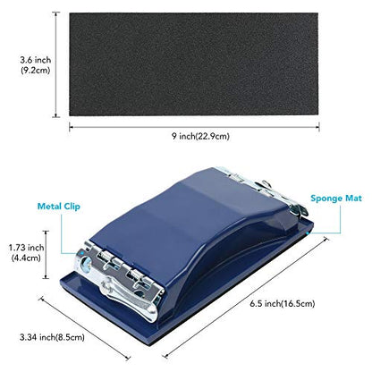 LotFancy Sandpaper 60 to 5000 Grit, 108PCS, 9 x 3.6” Dry Wet Sand Paper with Sanding Block, Silicon Carbide Sanding Sheet Assortment, for Automotive Metal Wood Furniture Polishing Finishing Buffing