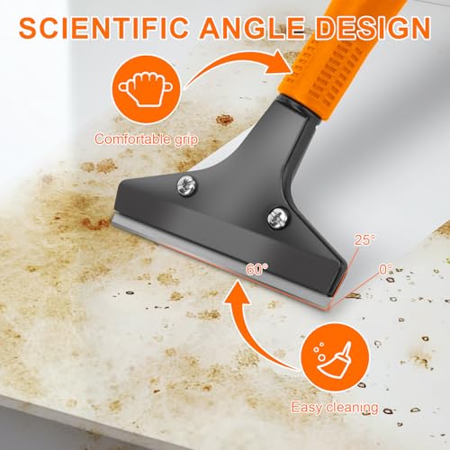 KeFanta Razor Blade Floor Scraper, 4" Wide Heavy Duty Scraper Tool, 45.7" - size: Large