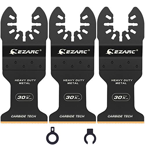 EZARC Carbide Oscillating Saw Blades for Hardened Metal, 3-Pack - size: 3PCS