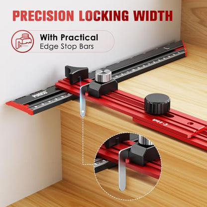 Stair Tread Template Tool with Triangular Brace and Edge Flip Stops