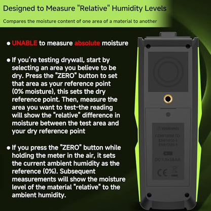 Moisture Meter for Wood Pinless Moisture Reader Firewood Moisture Tester