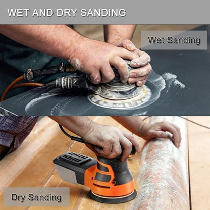 50Pcs 5 Inch Hook and Loop Sanding Discs, 800 Grit Wet Dry Round Sandpaper - style: Grit 800
