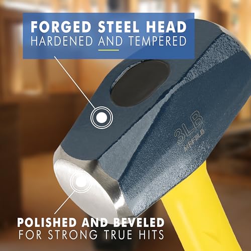 ESTWING Sure Strike Drilling/Crack Hammer, 3lb Hand Sledge, MRF3LB - size: 3 lbs (Pounds)