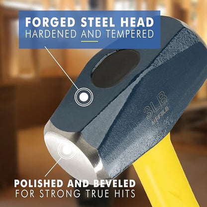 ESTWING Sure Strike Drilling/Crack Hammer, 3lb Hand Sledge, MRF3LB - size: 3 lbs (Pounds)