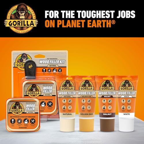 Gorilla All Purpose Wood Filler Kit, with Putty Knife and Sanding Block - size: 1 - Pack