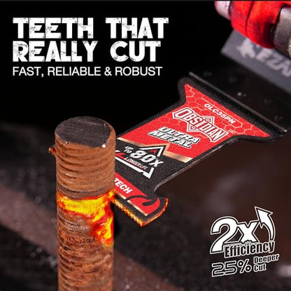 EZARC Obsidian TiAlN Carbide Oscillating Saw Blades for Hard Metal, 3-Pack - size: 3PCS Carbide