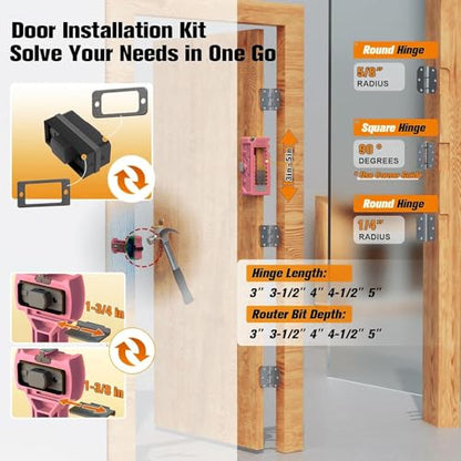 Garosa Door Hinge Installation Kit Adjustable Template