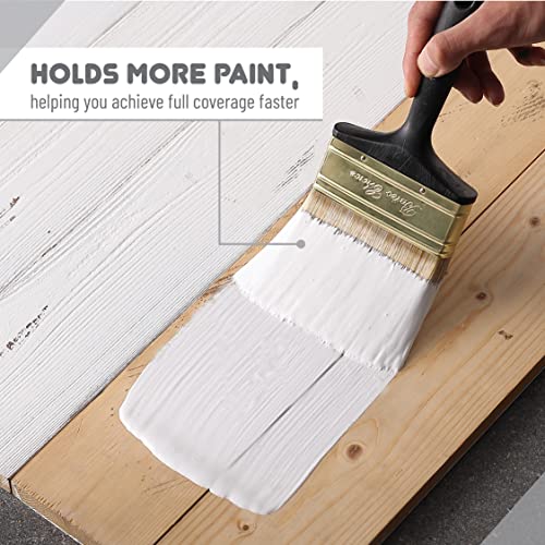 Bates- 4 Inch, Soft Tip Paint Brushes for Walls, Trim Paint Brushes, Stain Brush, Paint Brushes for Painting Walls, Oil Paint Brush - size: 4 Inch, 1 Pack