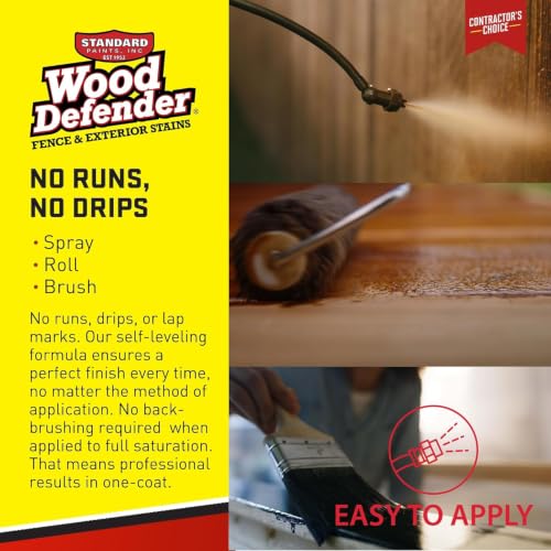 Wood Defender 200 Series Stain and Seal, Sable Brown, 5-Gallon - color: Sable Brown, size: 5 Gallon