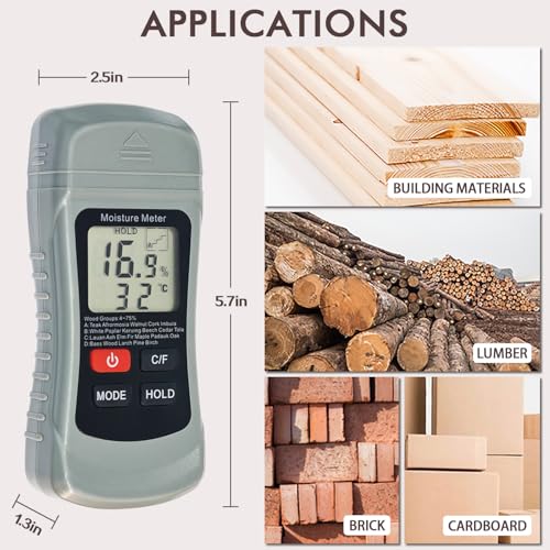 Moisture Meter For Wood, Wood Moisture Meter Firewood Moisture Meter For Lumber