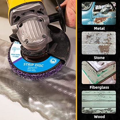 20 Pack Strip Discs Stripping Wheel 4.5 inch for Angle Grinder Clean and Remove Paint Coating Rust Welds Oxidation (4-1/2" x 7/8") - size: 4-1/2 inch