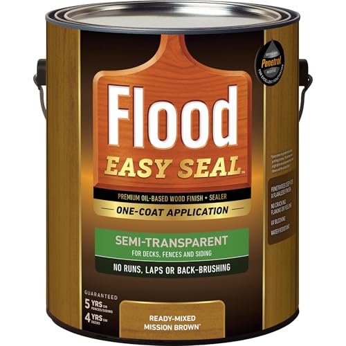 Flood Easy Seal 1 gal Mission Brown Semi-Transparent Wood Stain & Sealer - color: Mission Brown