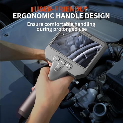 Dual Lens Endoscope Camera with Light, 1920P Industrial Borescope