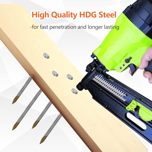 HDG 21 Degree Framing Nails 4 Assorted Sizes 400 PCS - size: Assembly-400 PCS