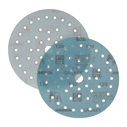 Mirka Galaxy Multifit 6 Inch Ceramic Discs, 120 Grit, Hook & Loop, 50 Pack - size: Grit 120