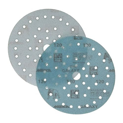 Mirka Galaxy Multifit 6 Inch Ceramic Discs, 120 Grit, Hook & Loop, 50 Pack - size: Grit 120