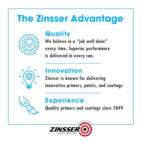 Zinsser B-I-N Water Base Stain & Odor Blocking Primer, Flat White - size: Quart (Pack of 1)