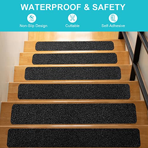Anti Slip Tape, Waterproof Self Adhesive Black 5.9"x32.8Ft Grip Tape - color: Black, size: 5.9 Inch x 32.8ft