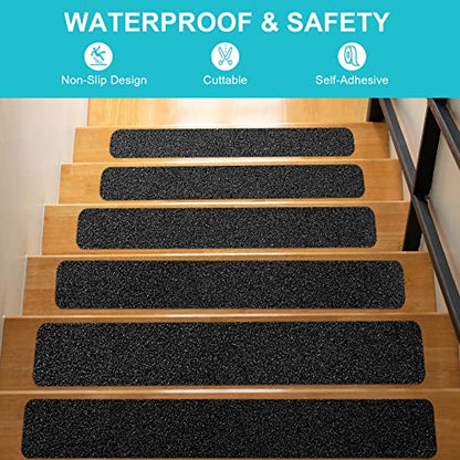 Anti Slip Tape, Waterproof Self Adhesive Black 5.9"x32.8Ft Grip Tape - color: Black, size: 5.9 Inch x 32.8ft