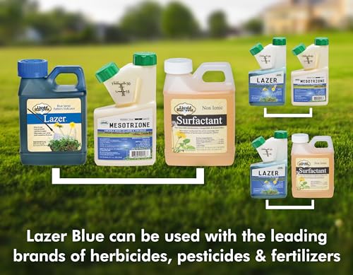 Liquid Harvest Lazer Blue Concentrated Spray Pattern Indicator 8 Ounces Perfect Weed Dye, Herbicide Fertilizer Marking Turf Mark and Marker - size: 8 fl oz